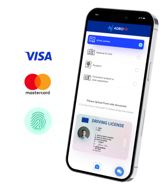 telephone with registration kyc and 3 icons visa mastercard and imprint